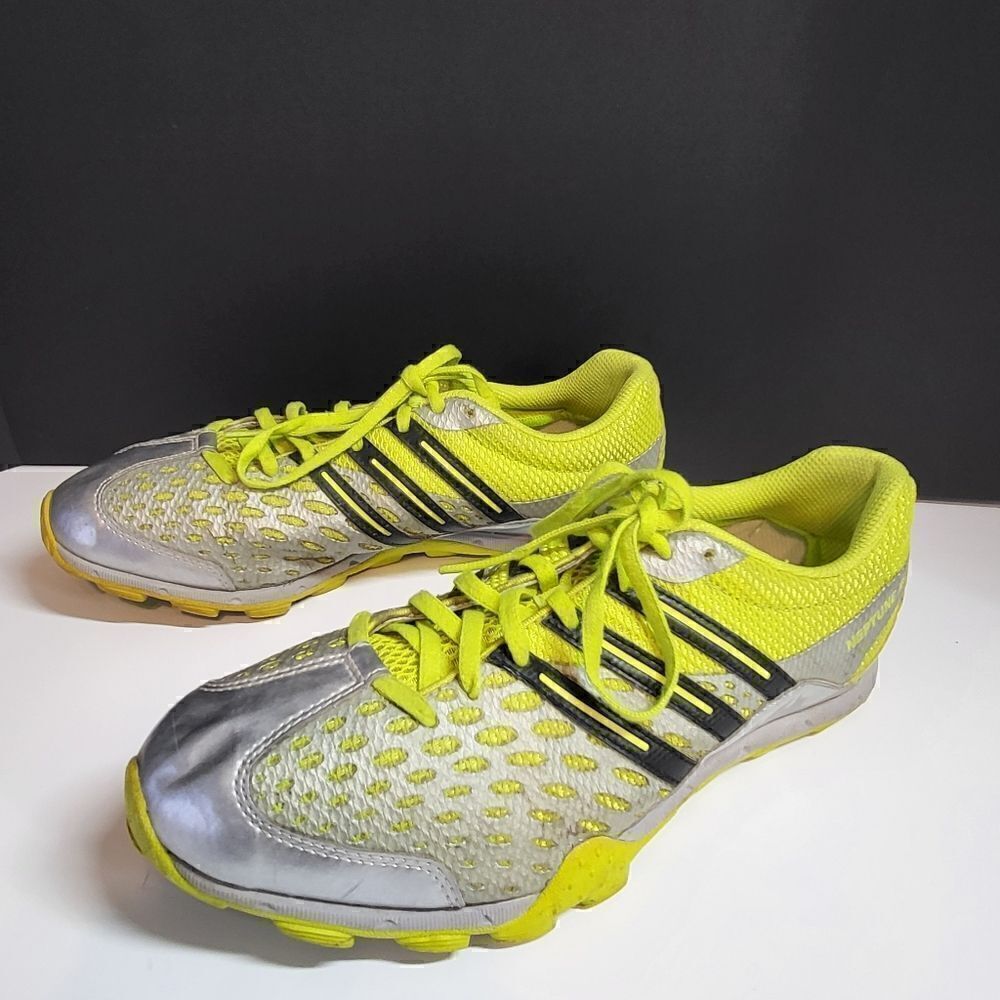 Adidas Men's Silver & Yellow Sneakers